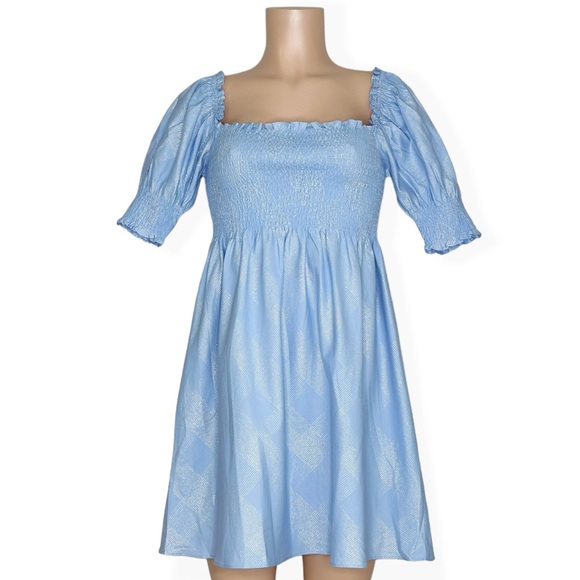 HILL HOUSE Athena Nap Dress - Light Blue Glitter - Picture 4 of 11